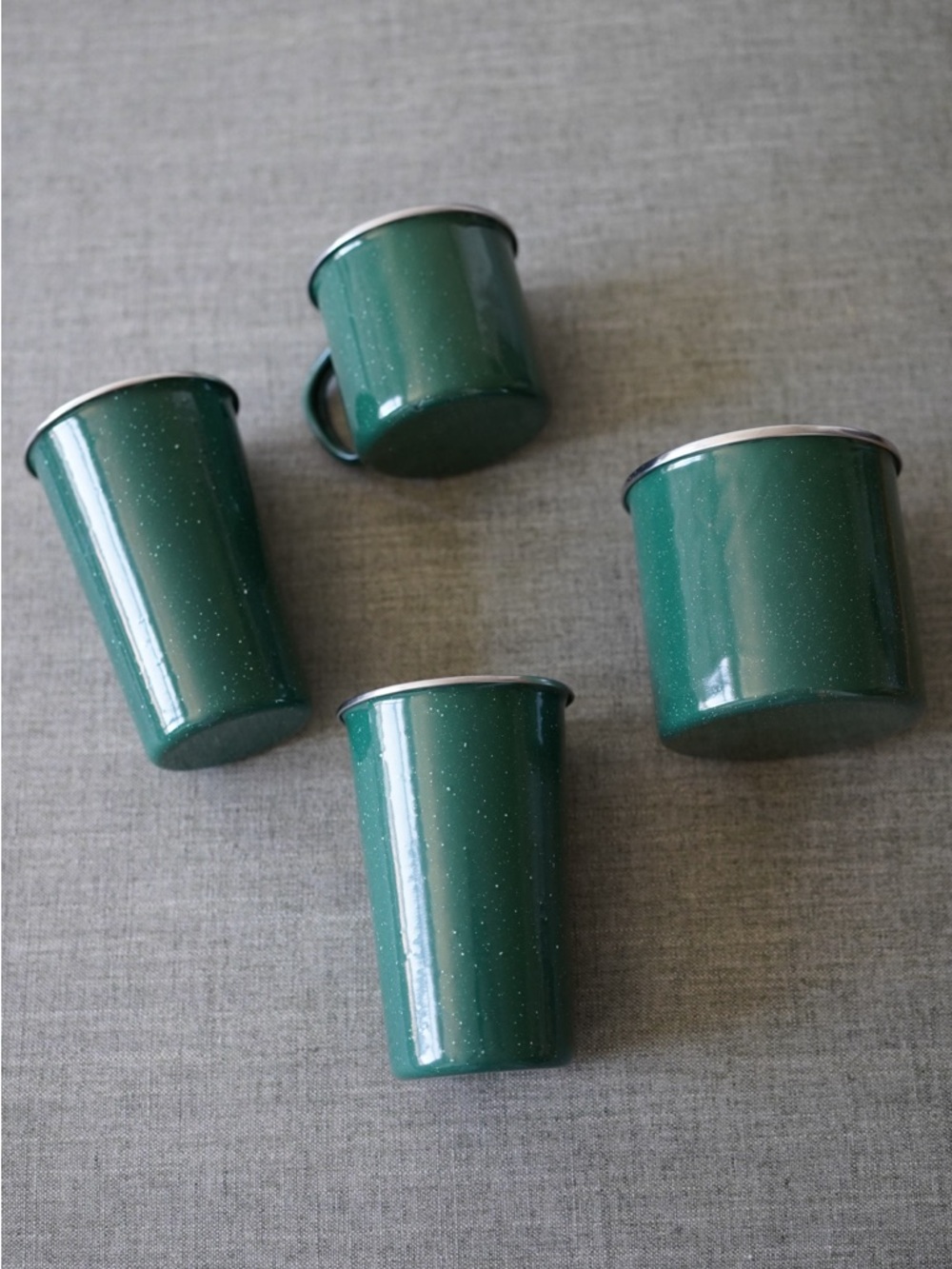 GSI Pioneer Print Enamelware Mugs and Cups - Set of 4